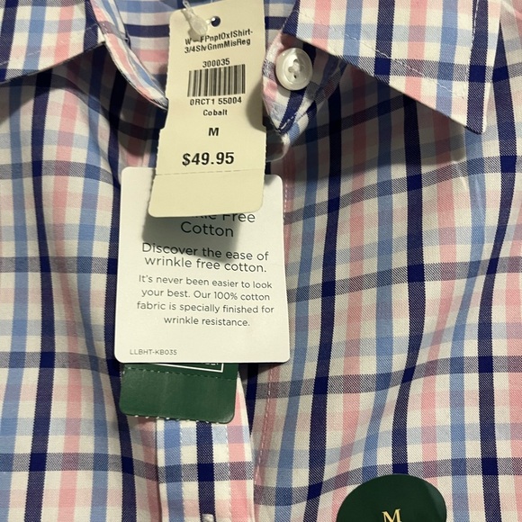 Boys  Wrinkle-Free Kennebunk Sport Shirt, Traditional Fit Check - Picture 3 of 5
